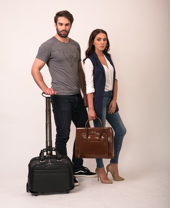 Teczka damska skórzana McKlein Lake Forest Brązowa