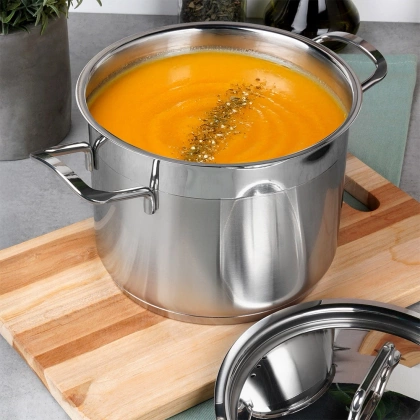 Garnek stalowy z pokrywką 18/10 PREMIUM 4,6 l ORION