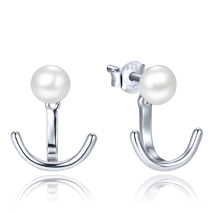 MINET Srebrne kolczyki z naturalnymi perłami