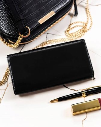 Duzy portfel damski ze skory naturalnej i ekologicznej