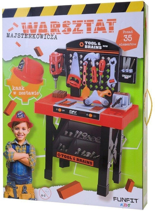 Warsztat majsterkowicza dla dzieci FUNFIT KIDS Czerwony