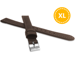 LAVVU XXL Szyty ciemnobrązowy pasek SPORT z luksusowej skóry Top Grain - 14 XXL