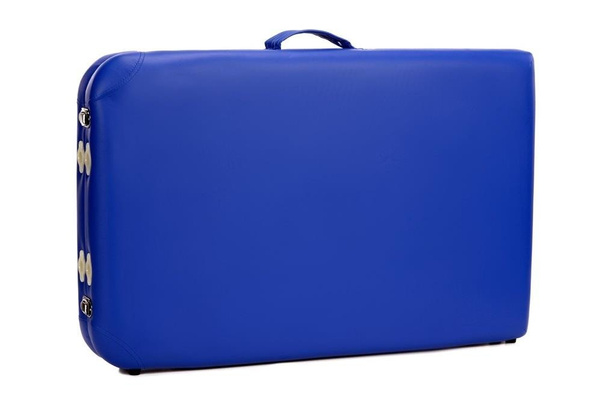 Stół, łóżko do masażu 2-segmentowe aluminiowe Niebieskie