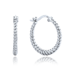 MINET Przyzwoite srebrne kolczyki kółeczka