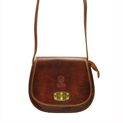 Torebka damska listonoszka, skóra naturalna