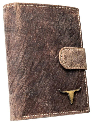 Portfel męski skórzany RM-06L-BAW BROWN
