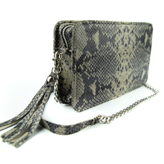 T-07 Torebka Marita-print wężowy szary KEMER