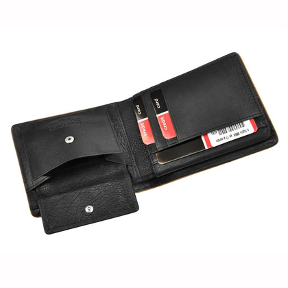 Portfel męski skórzany PIERRE CARDIN YS17 8806 czarny + czerwony