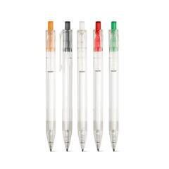 HARLAN. Długopis z rPET z kolorowym przyciskiem