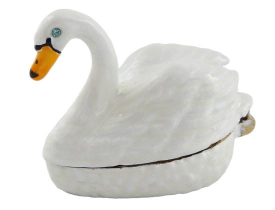 Wyjątkowe, metalowe pudełeczko prezentowe – Łabędź - B0736-02