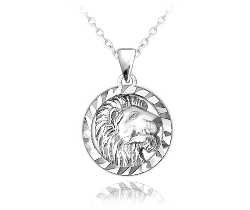 MINET Srebrny naszyjnik Zodiac LEW