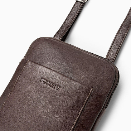 Torba na ramię skórzana PUCCINI COMO CO2924 2 Brązowa