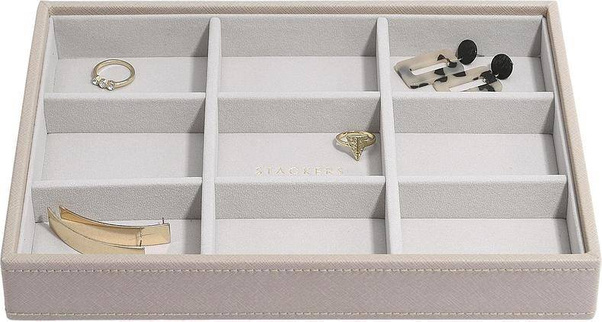 Szkatułka na biżuterię Stackers 9 komorowa classic taupe