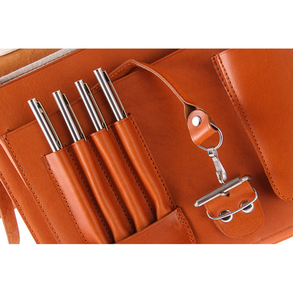 TECZKA SKÓRZANA 3W1 KEMER VOOC Vintage  P13 BRĄZOWA