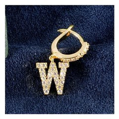 Kolczyki pozłacane literka W KST1683W
