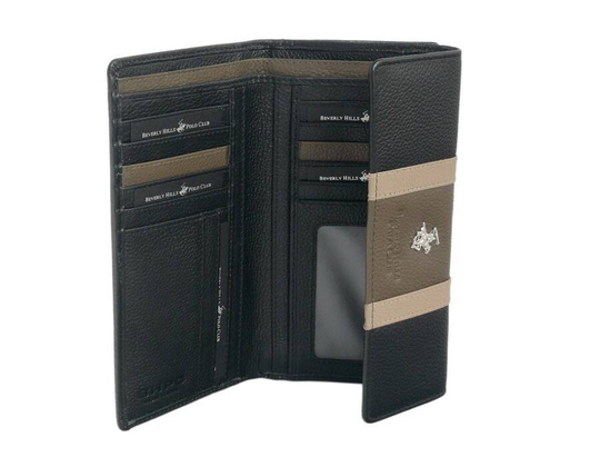 BH-362 COLOURS Portfel damski skórzany Czarny