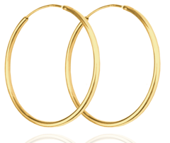 MINET Kolczyki srebrne pozłacane 7 cm