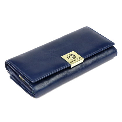 Portfel damski skórzany GS-122 Czarny