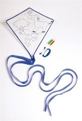 Latawiec do kolorowania ARTISTIC, biały, niebieski