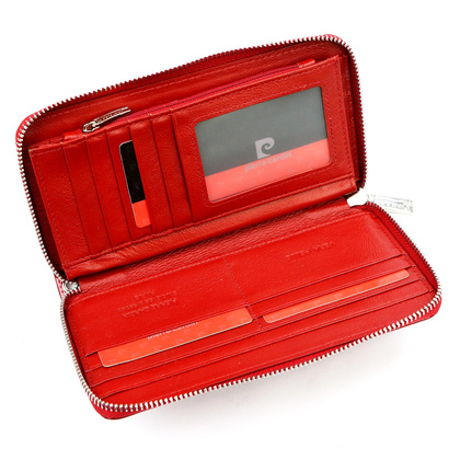 Pierre Cardin Duży skórzany portfel damski