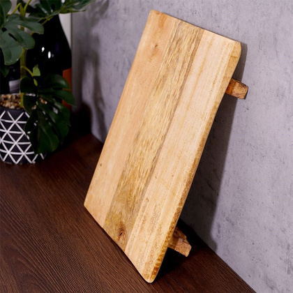 Deska drewniana / taca do serwowania na nóżkach 37x30x4 cm