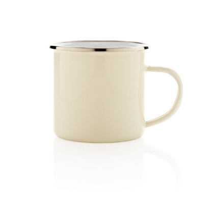 Emaliowany kubek 350 ml UPOMINKARNIA Beżowy