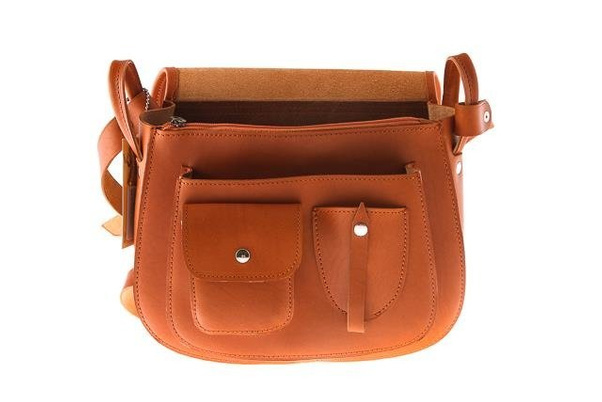 Listonoszka duża torebka KEMER VOOC Vintage P27 Koniak