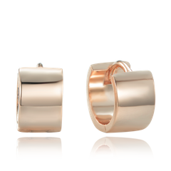 MINET Minimalistyczne Rose gold srebrne kolczyki grube pierścionki