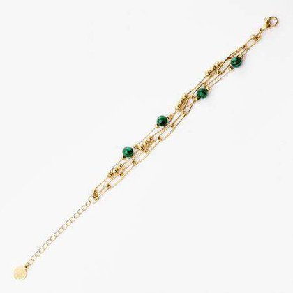 Bransoletka Andrea Gold/ Green