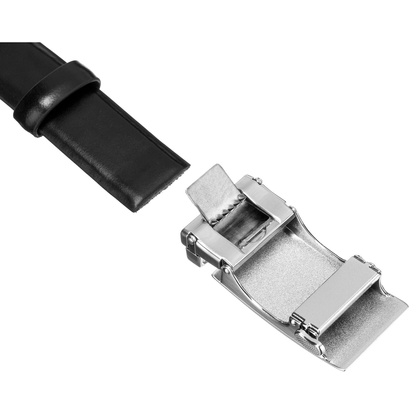 Elegancki pasek męski z klamrą automatyczną - Peterson PTN A007 BLACK 125