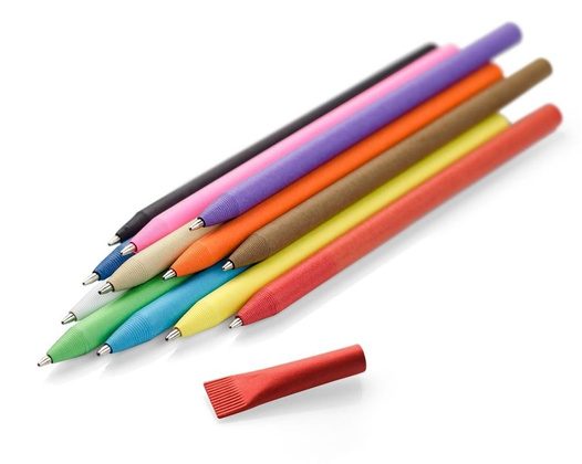 Papierowy eko długopis UPOMINKARNIA PINKO Brązowy 10 szt