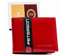 Klasyczny maly portfel damski ze skory naturalnej