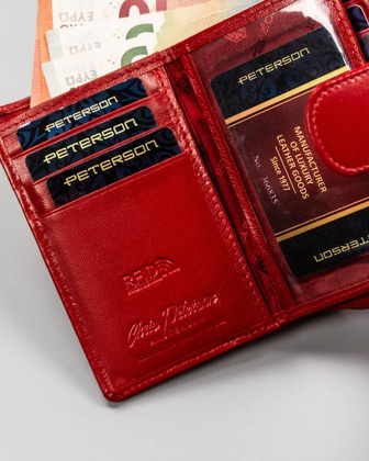 Peterson portfel skórzany PTN RD-41-GCL Red