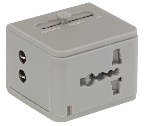 Adapter podróżny, TRAVEL MATE, szary