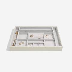 Szkatułka na biżuterię Stackers 16 komorowa supersize jasnobeżowa