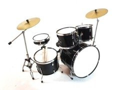 Mini perkusja, czarna MDR-0022, skala 1:5 Uwaga! Perkusja "nie gra" - to wyłącznie przedmiot dekoracyjny