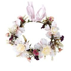 Wianek opaska wianuszek kwiaty BOHO W108