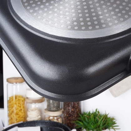 Patelnia grillowa grill 26x26 cm granitowa GRANDE
