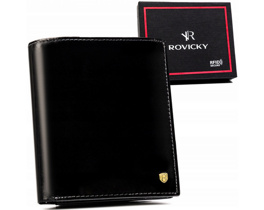 Skorzany duzy portfel meski z systemem RFID