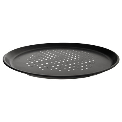 Forma do pizzy perforowana blacha z powłoką teflonową czarna 32 cm