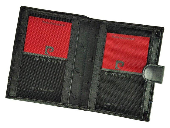 Portfel męski PIERRE CARDIN SAHARA TILAK15 331A Czarny / Czerwony