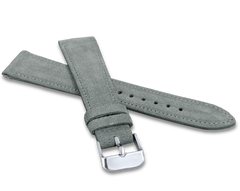LAVVU Szary szyty pasek SUEDE z luksusowej skóry Top Grain - 20
