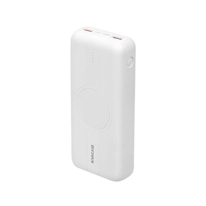 RIVACASE Powerbank VA2602 20000 mAh USB-C 20W + Qi 10W biały
