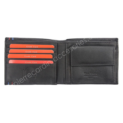 Portfel męski skórzany PIERRE CARDIN CB TILAK26 8824 RFID Czarno niebieski