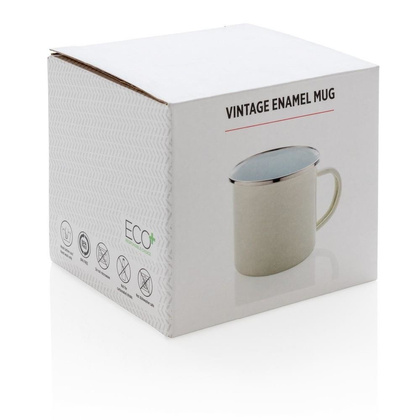 Emaliowany kubek 350 ml UPOMINKARNIA Beżowy