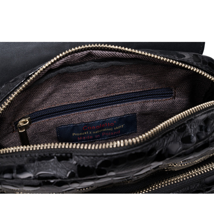 Torebka damska z efektem kropli Canaletto srebrne wykończenia TD690s258