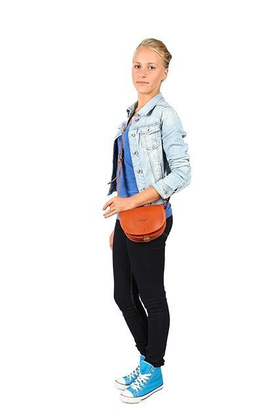 Listonoszka mała torebka KEMER VOOC Vintage P14 brąz