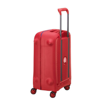 Delsey Moncey Mała twarda czerwona walizka kabinowa na kółkach 55 cm