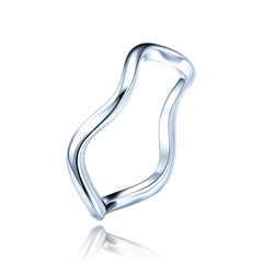 MINET Skręcony pierścien srebrny wielkość 18