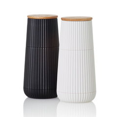 Zestaw młynków do pieprzu i soli Scape biały/czarny